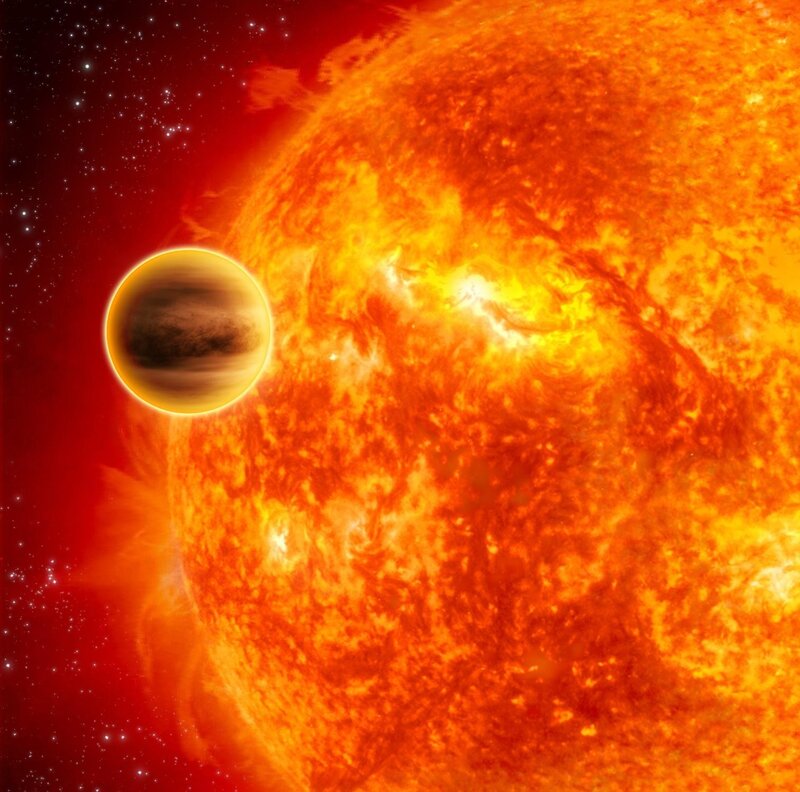 Exoplanet orbiting a star