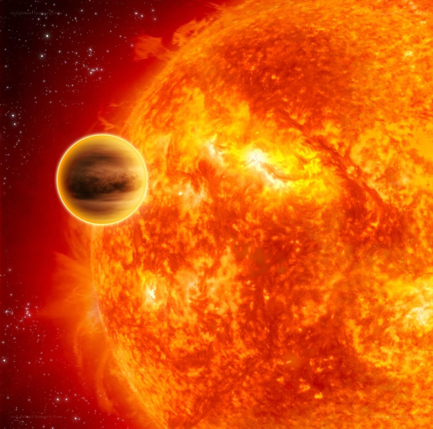 Exoplanet orbiting a star