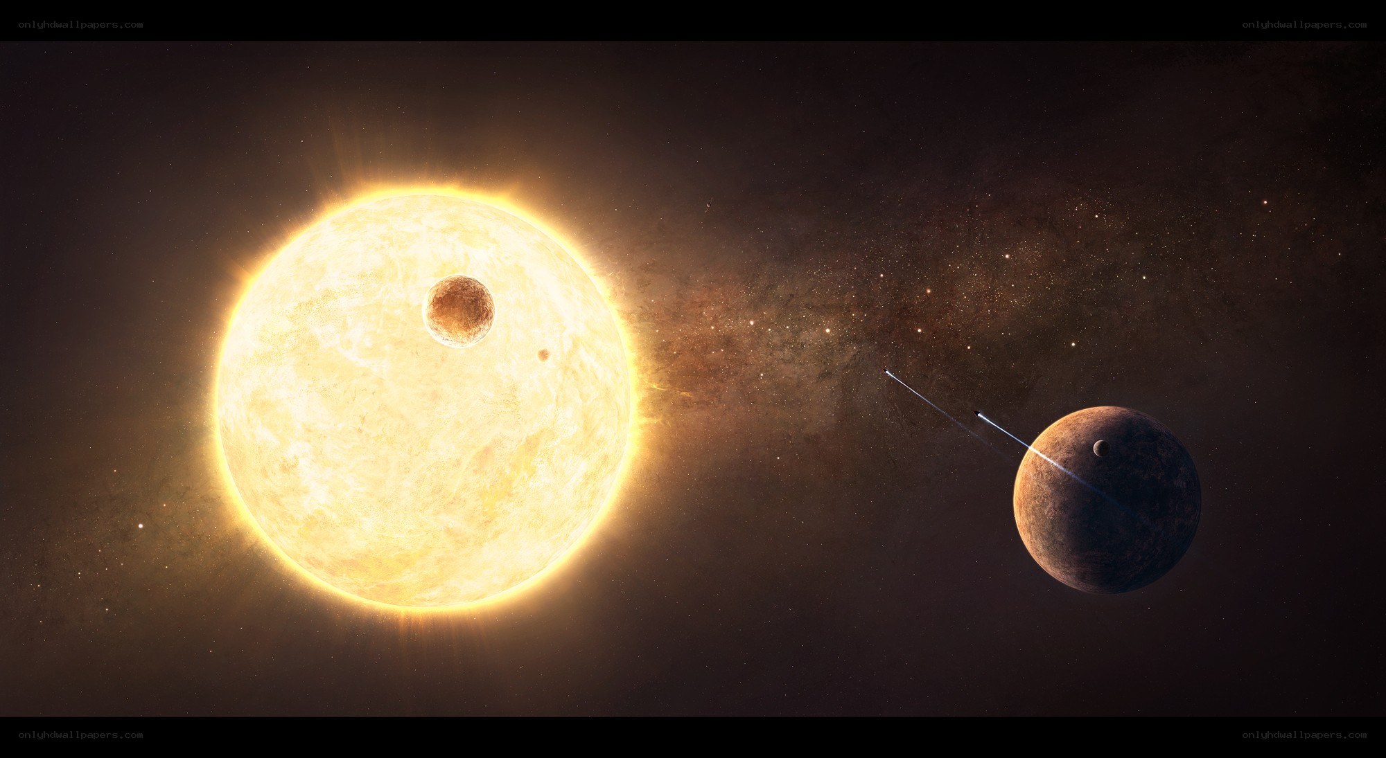 Exoplanet orbiting a star