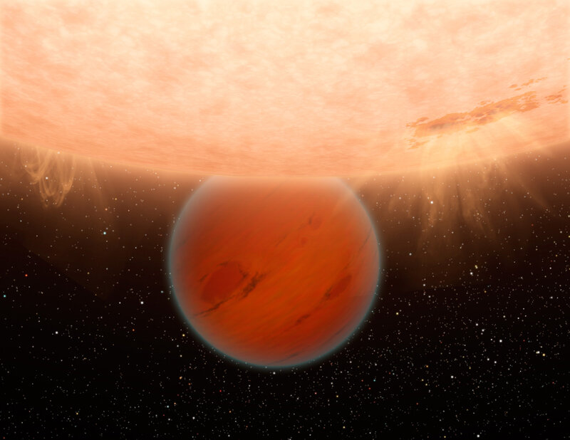 Exoplanet Orbiting Star