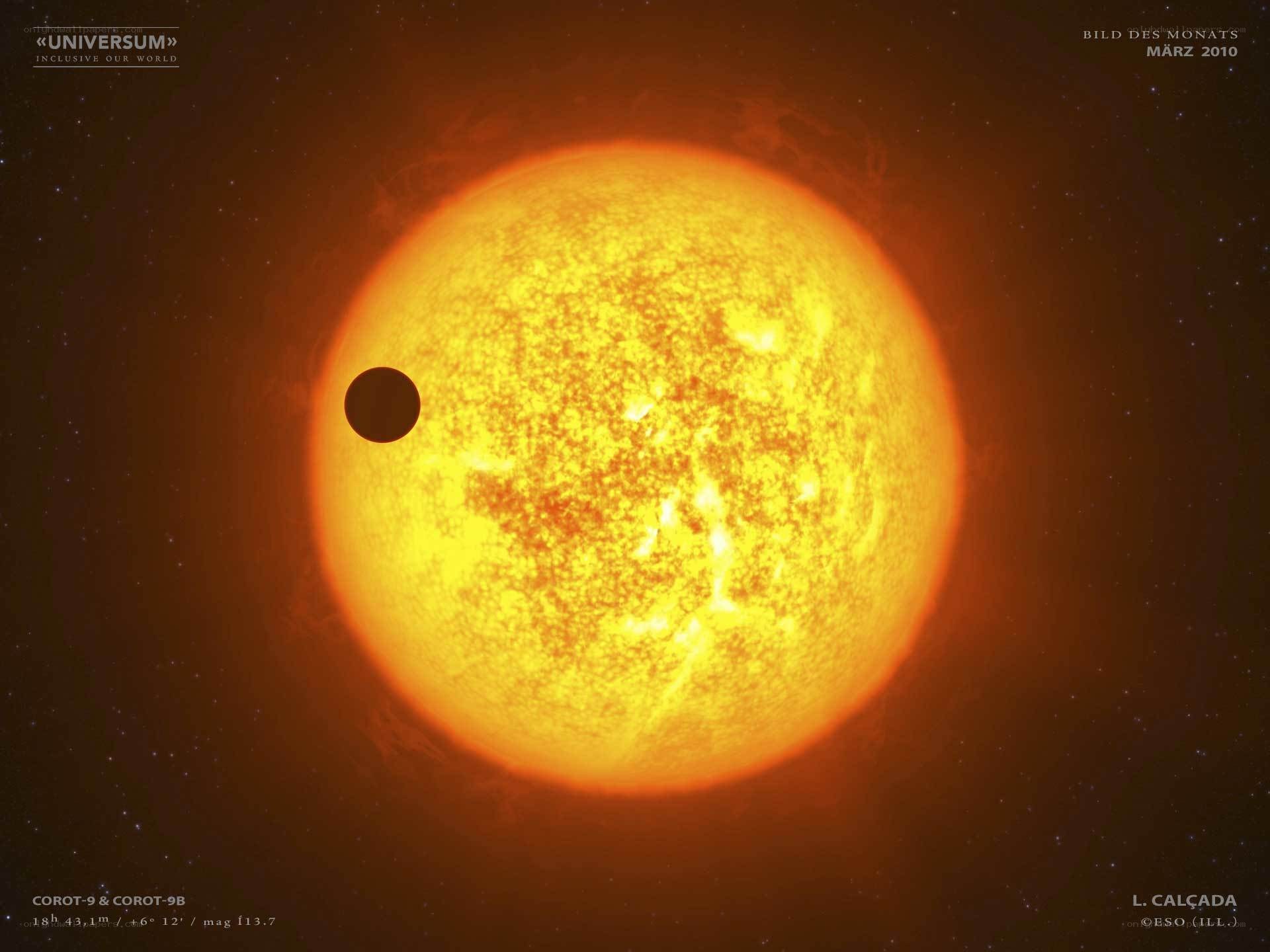 Exoplanet transit around a star