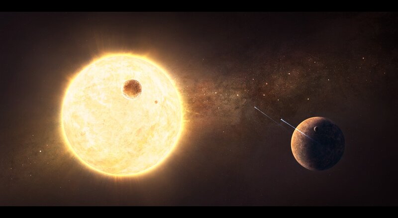 Exoplanet Transit — Yellow, Dramatic