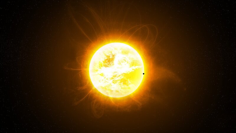 Exoplanet Transiting Star — Digital Art