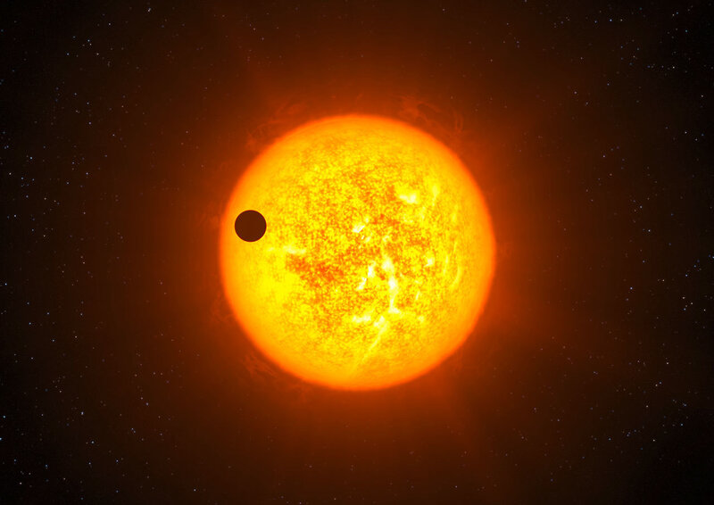 Exoplanet transiting star