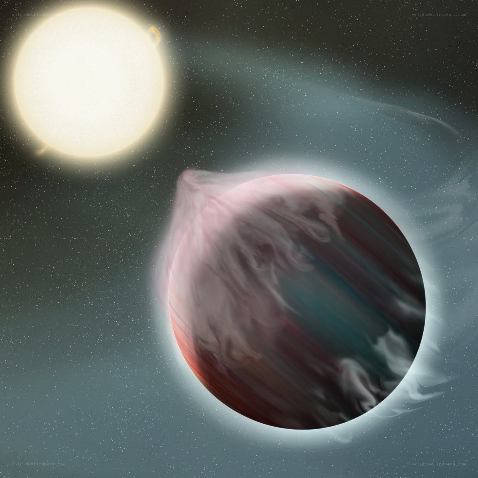Exoplanet with atmospheric loss