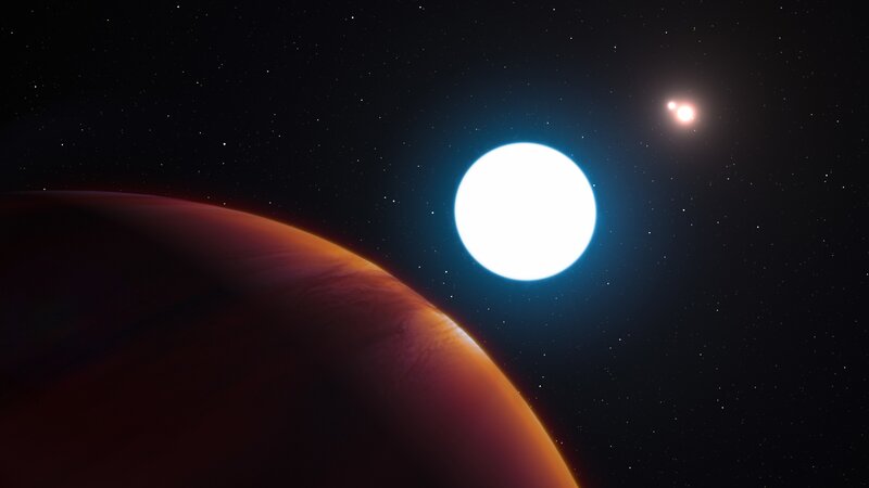 Exoplanet with Binary Stars — Black
