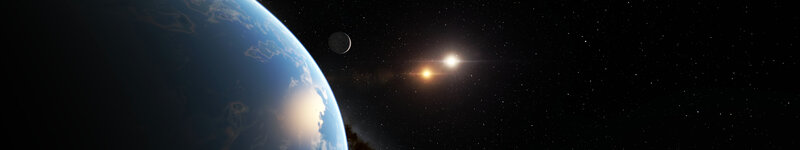Exoplanet with Binary Stars — Blue