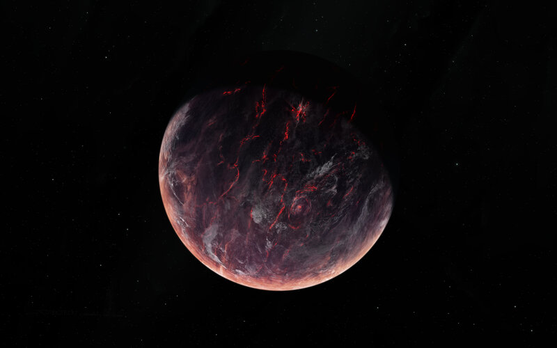 Exoplanet with Lava Flows