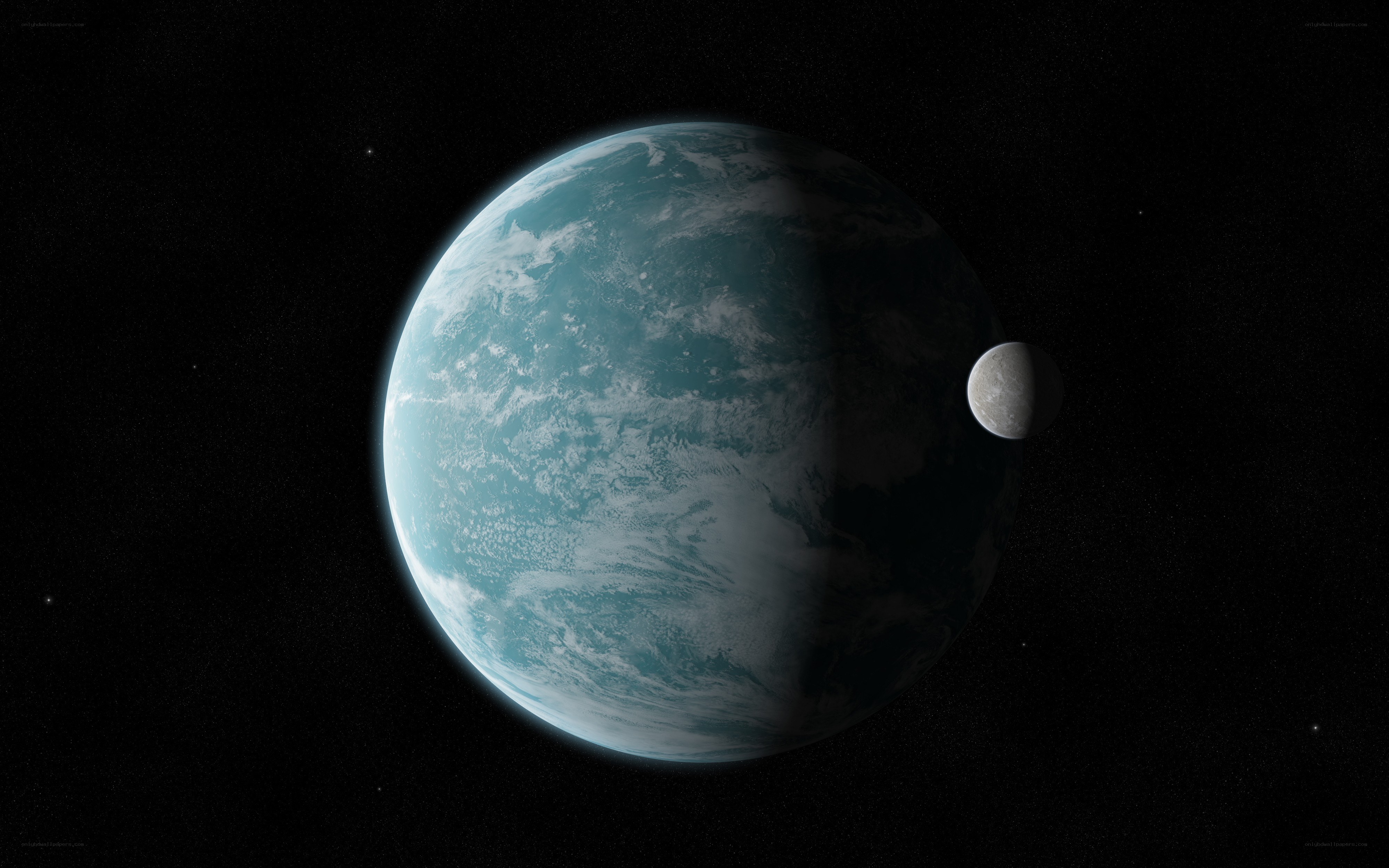 Exoplanet with moon