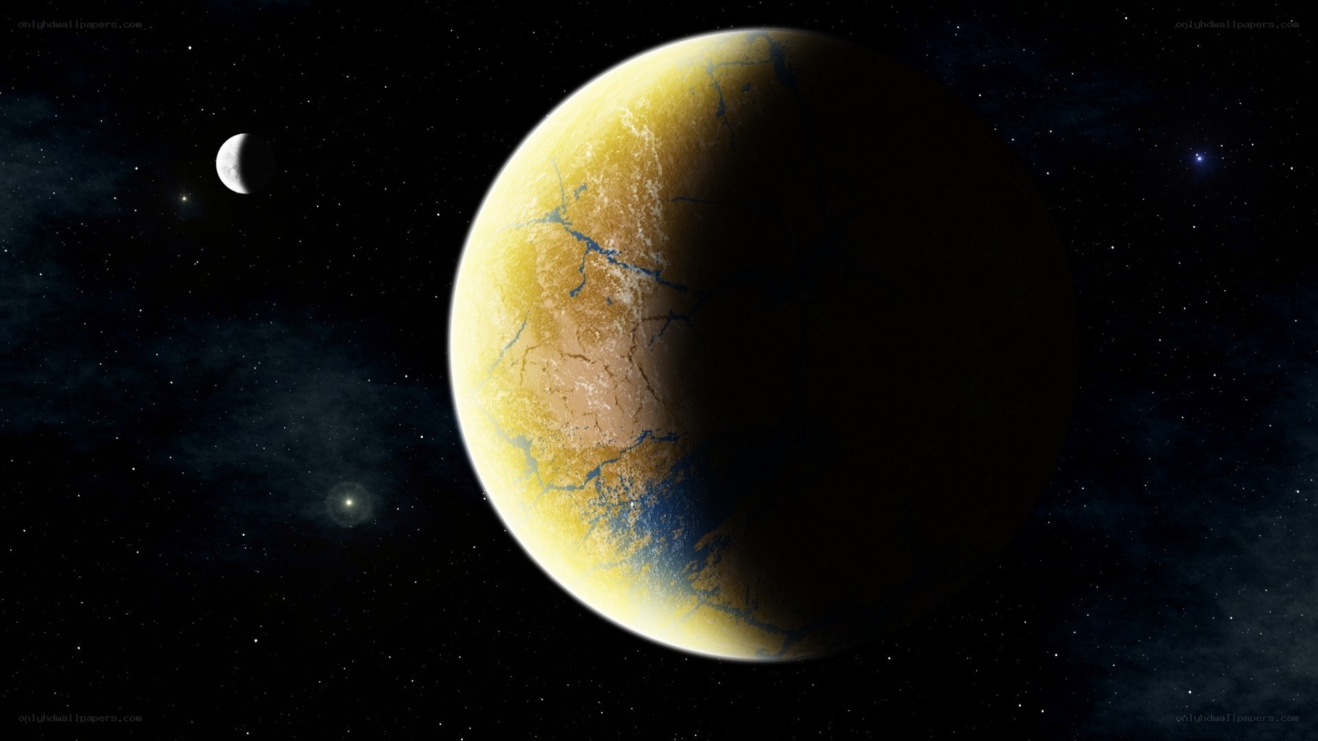 exoplanet with moon