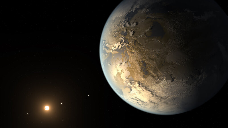 Exoplanet with Star — Black, Serene