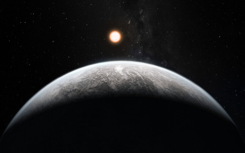 Exoplanet with Star — Black