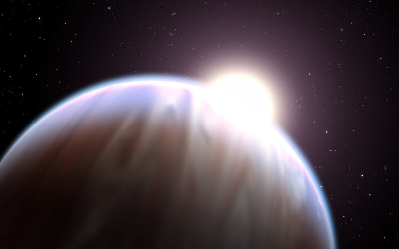 Exoplanet with Star — Purple, Dramatic
