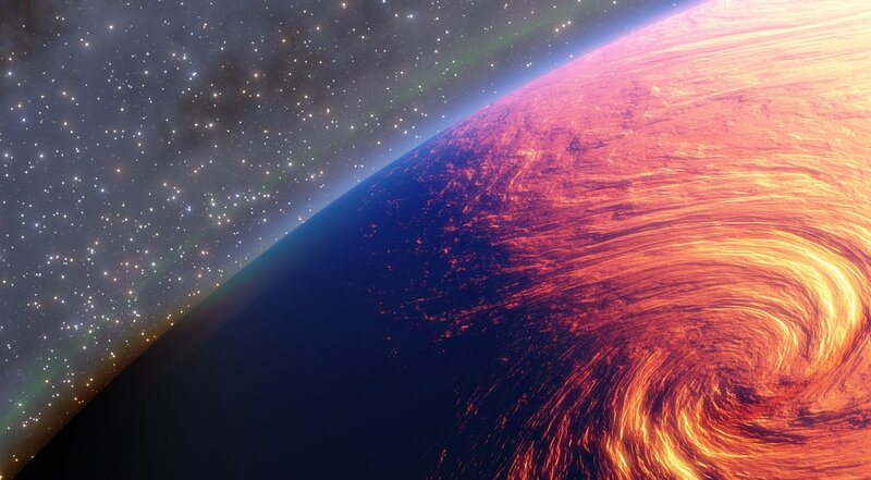 Exoplanet with Storm