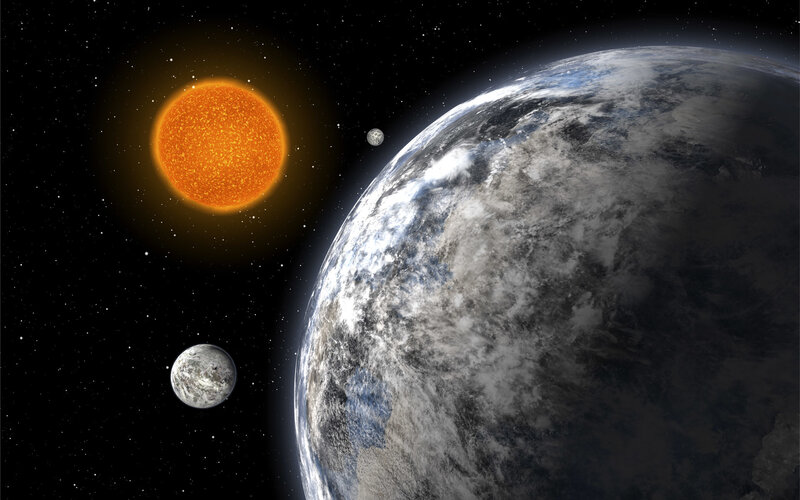 Exoplanet with two moons
