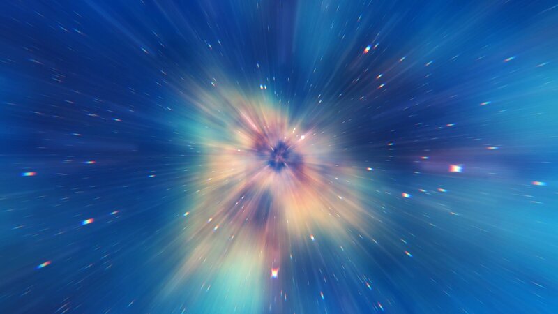 Expanding Light Burst — Blue