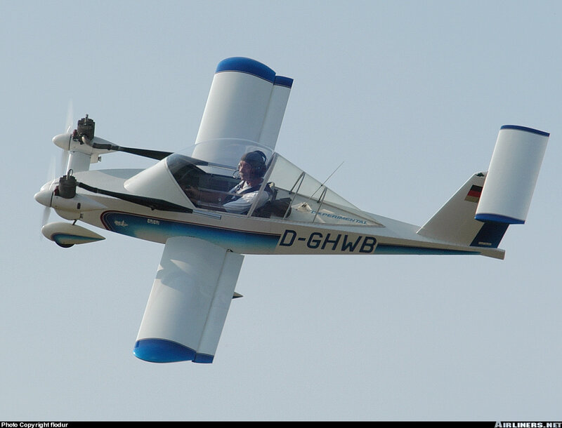 Experimental aircraft in flight