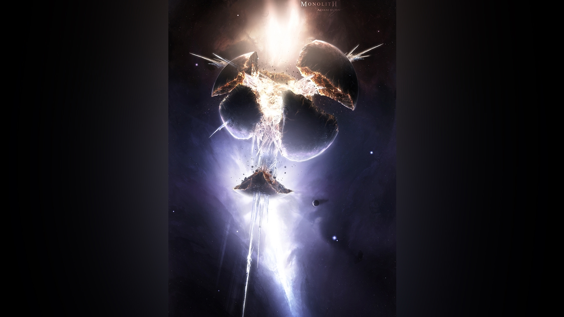 Exploding celestial monolith