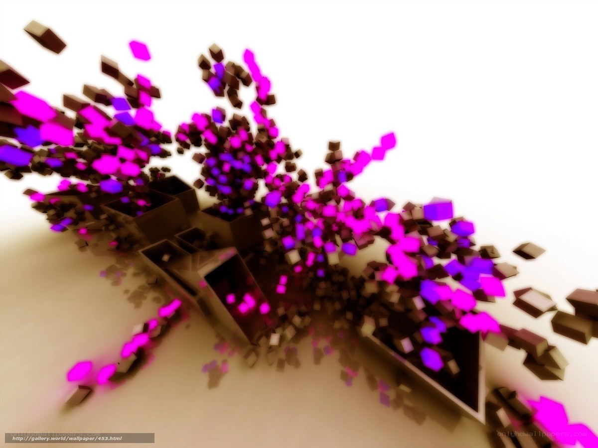Exploding cube particles