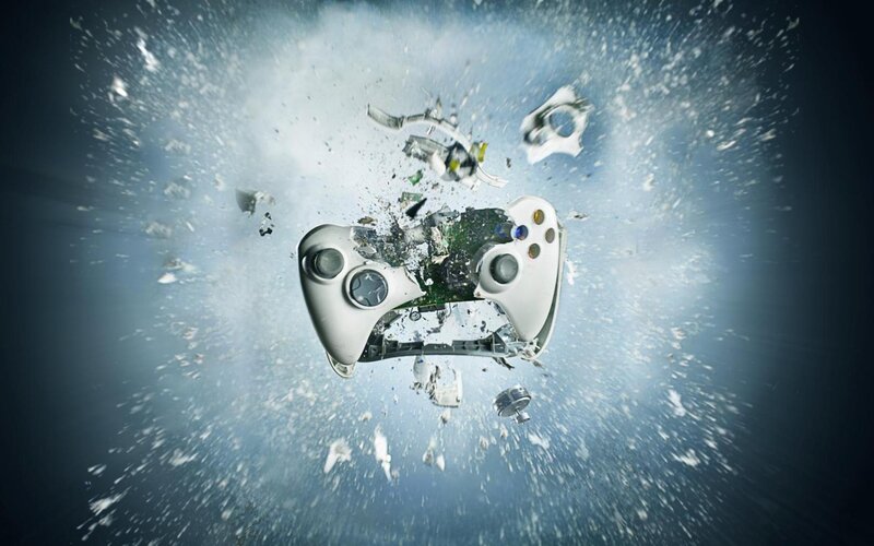 Exploding Game Controller — White