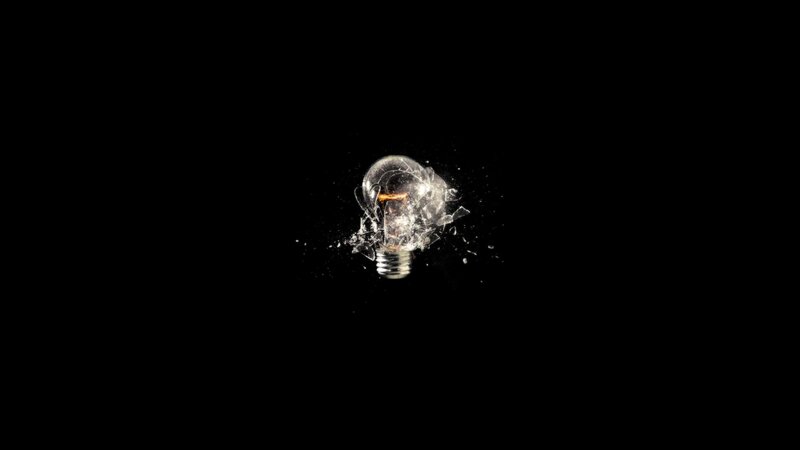 exploding light bulb