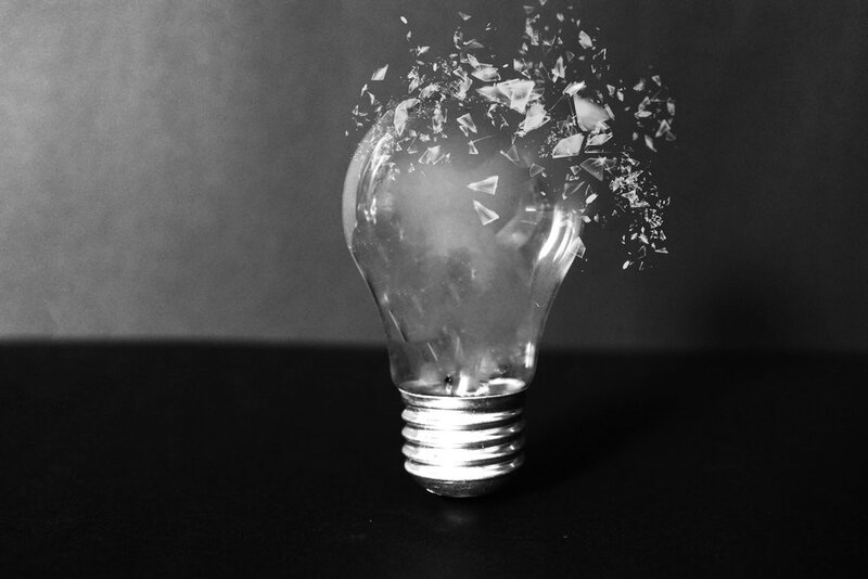 Exploding light bulb