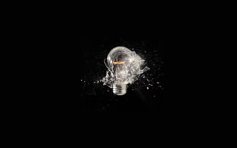 exploding light bulb