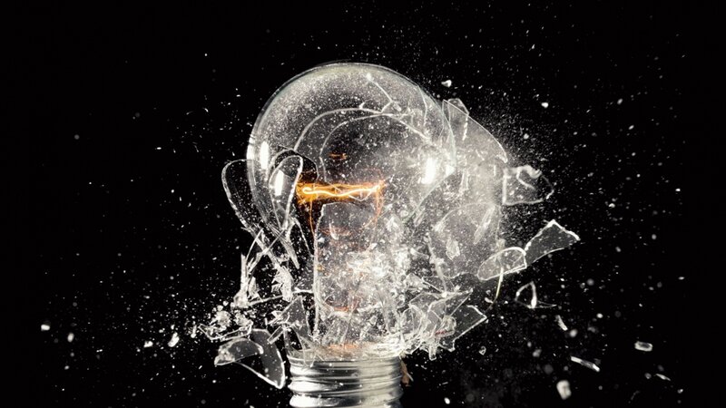 Exploding light bulb