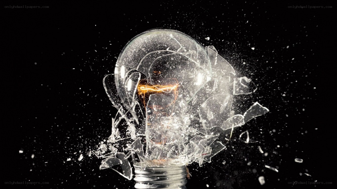 Exploding light bulb