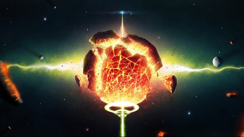 Exploding Planet — Black, Dramatic, Night