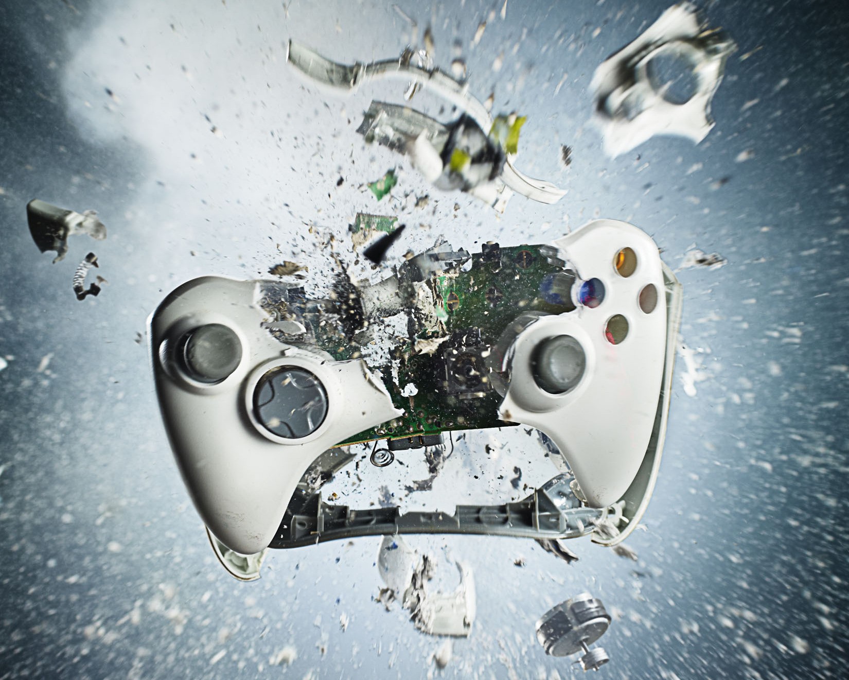 Exploding video game controller