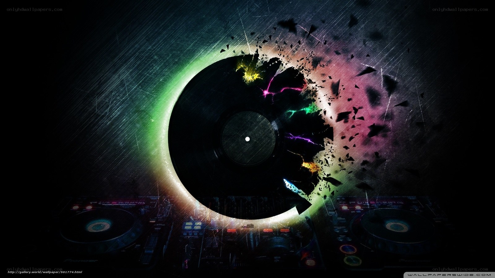 Exploding vinyl record
