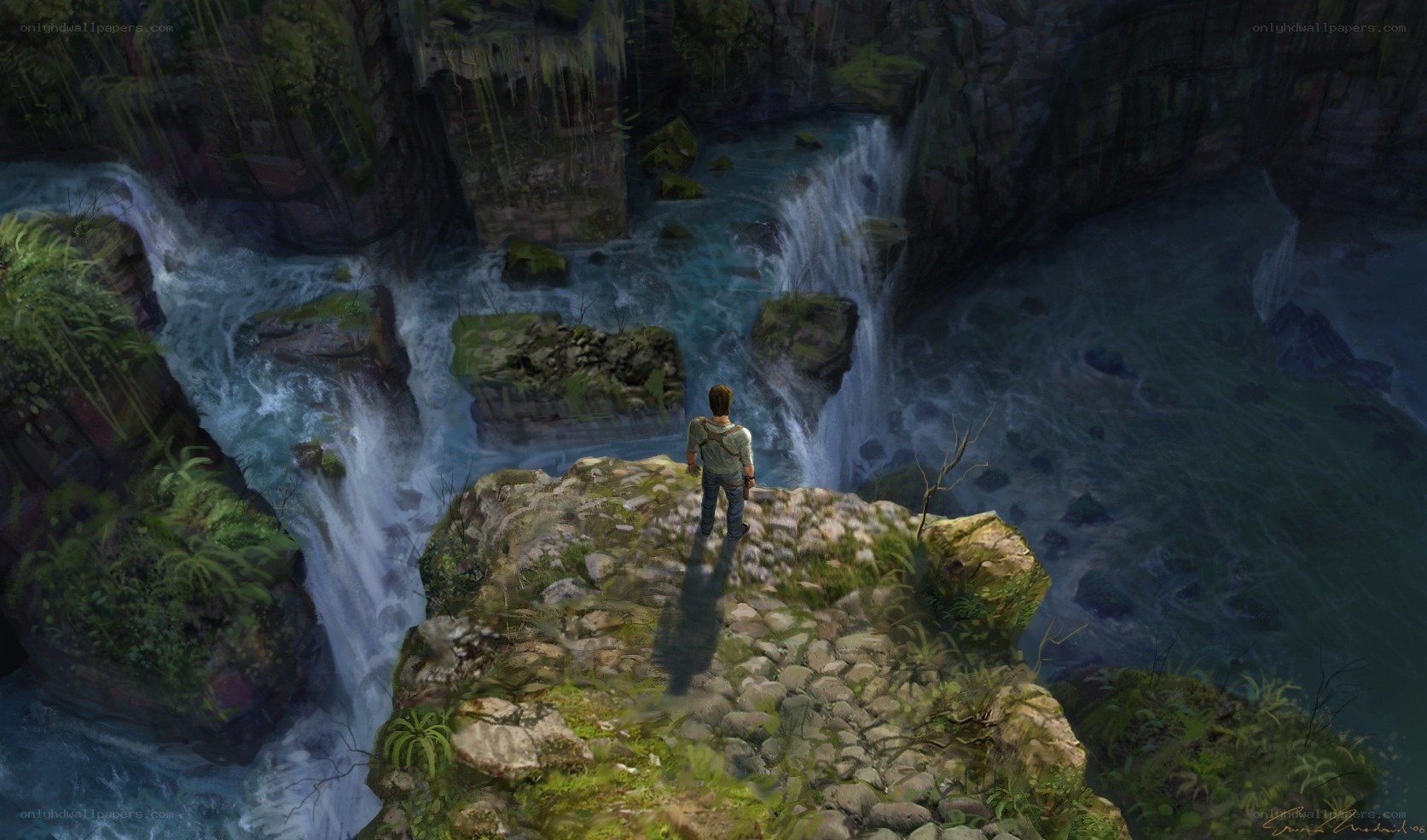 explorer at waterfall canyon
