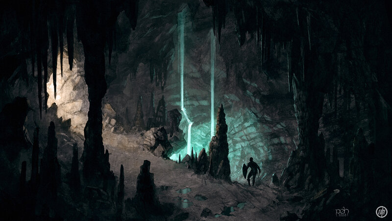 Explorer in Cave — Black