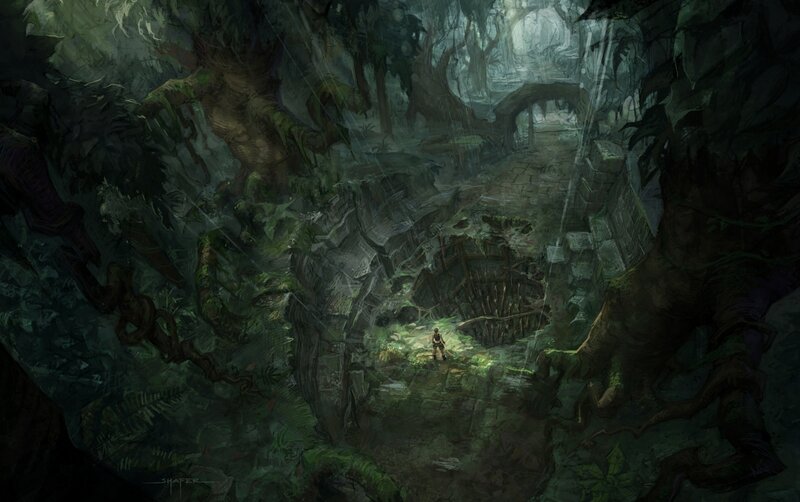 Explorer in Jungle Ruins — Green
