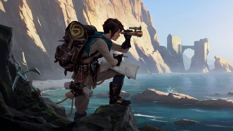 Explorer with Telescope