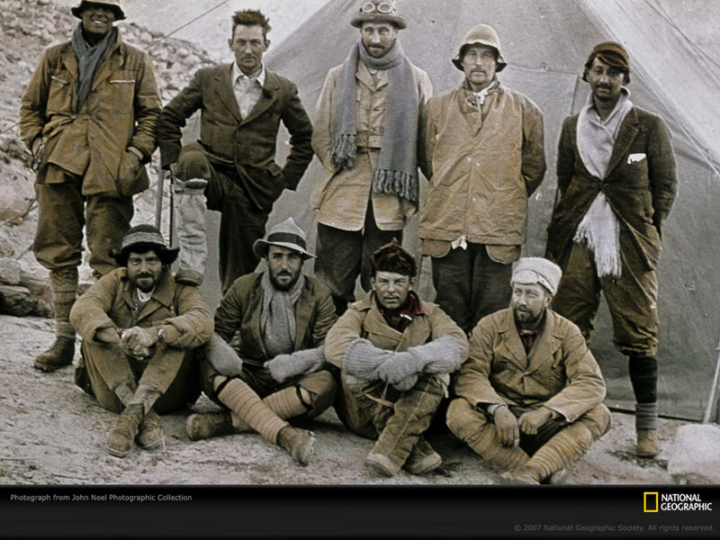 Explorers at base camp