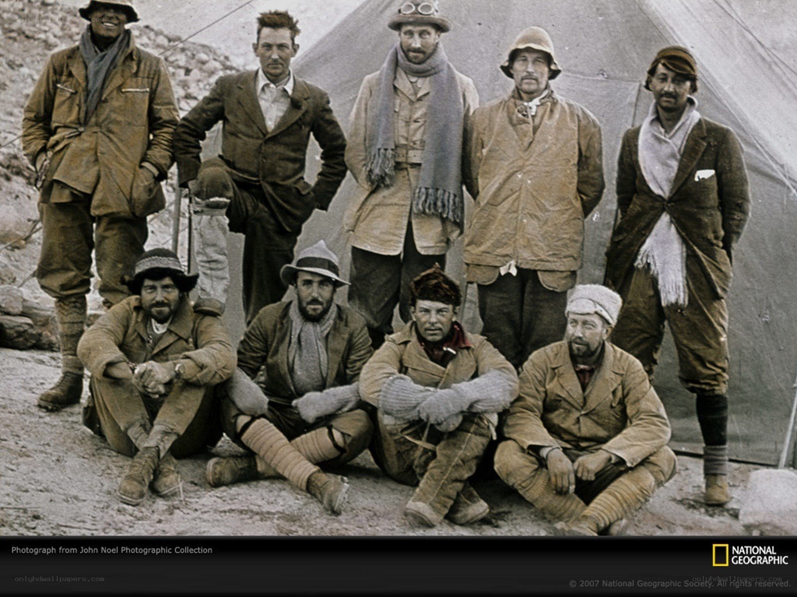 Explorers at base camp