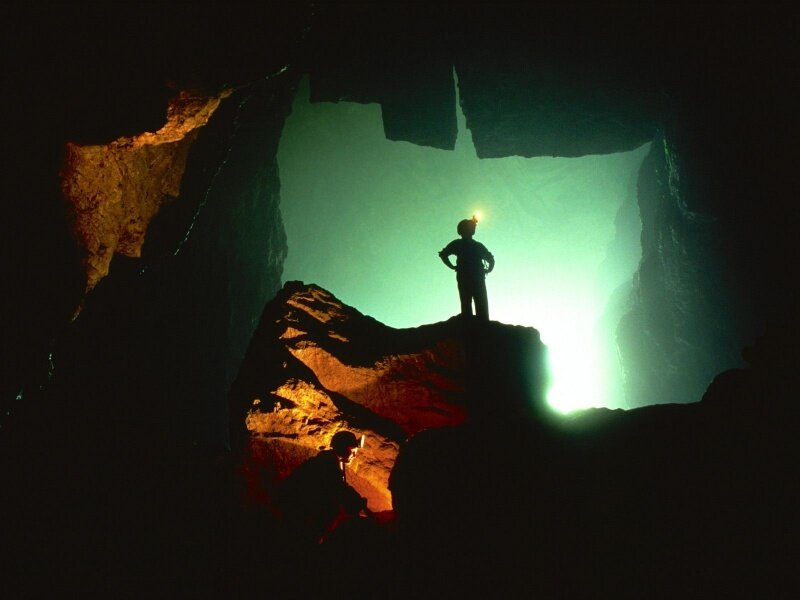 Explorers in a cave