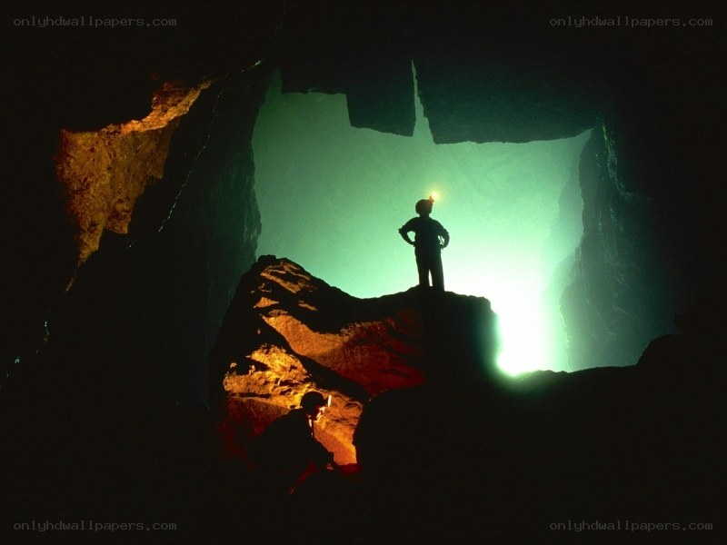 Explorers in a cave