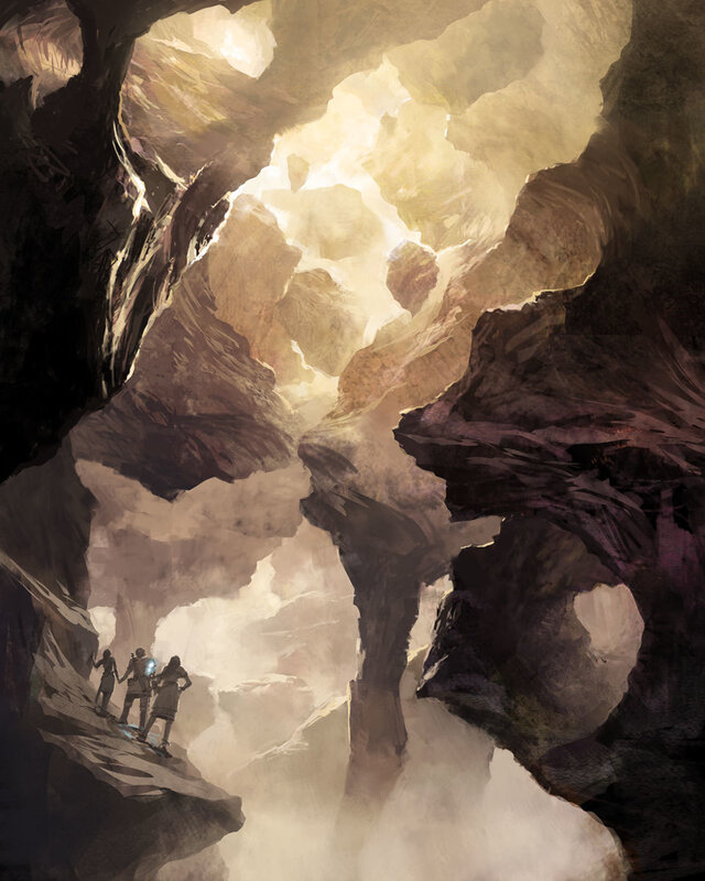 Explorers in a cavern