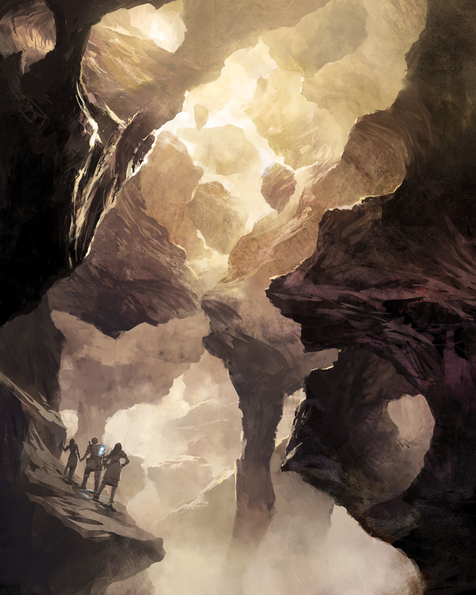Explorers in a cavern