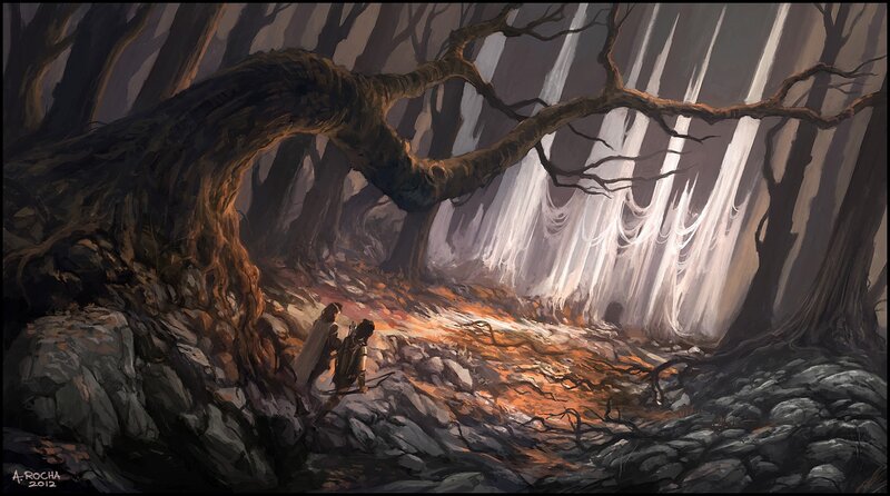 Explorers in a dark forest