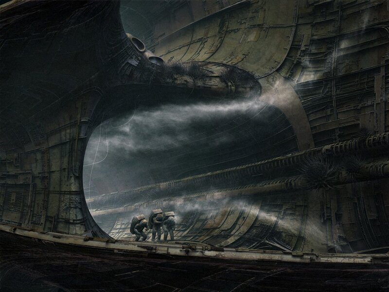 Explorers in a derelict spaceship