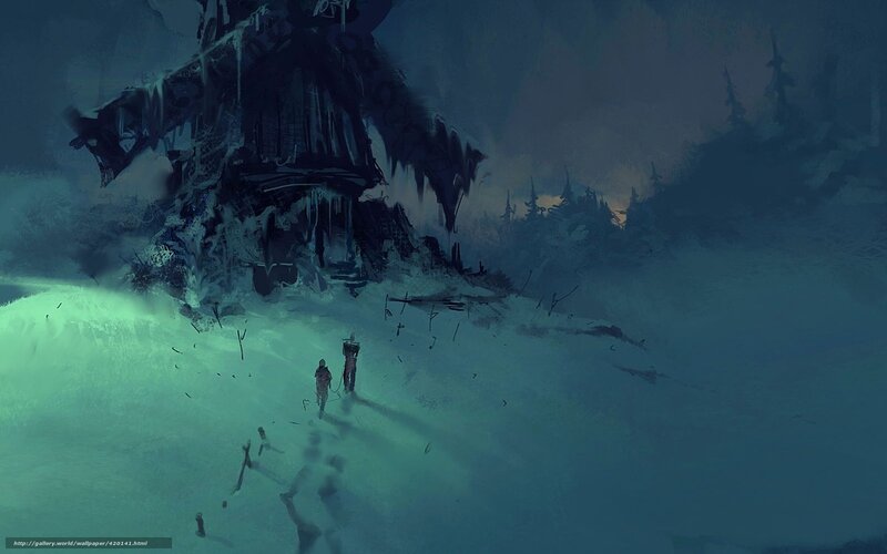 Explorers in a frozen wasteland