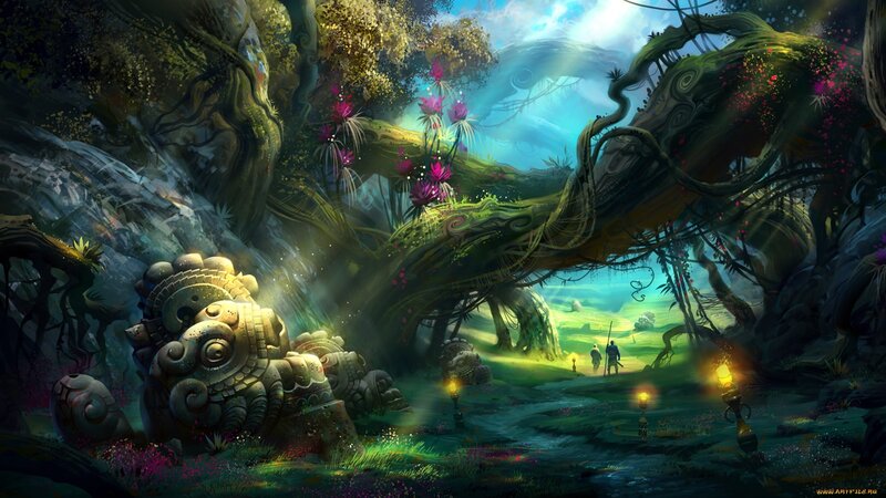 Explorers in Ancient Jungle