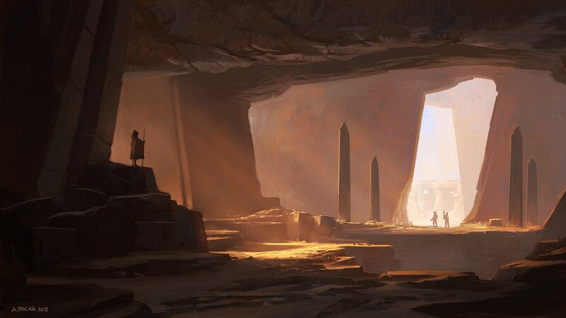 Explorers in Ancient Temple