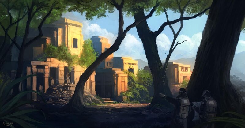 Explorers in Ruins — Green, Serene