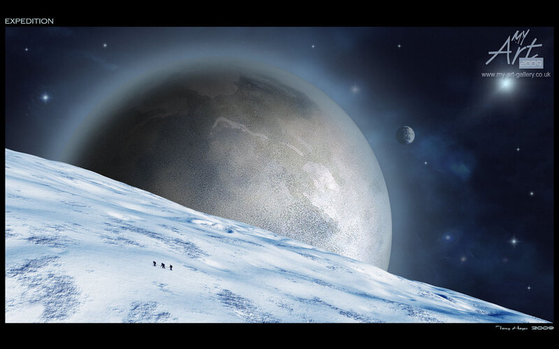 Explorers on Alien Planet — Blue
