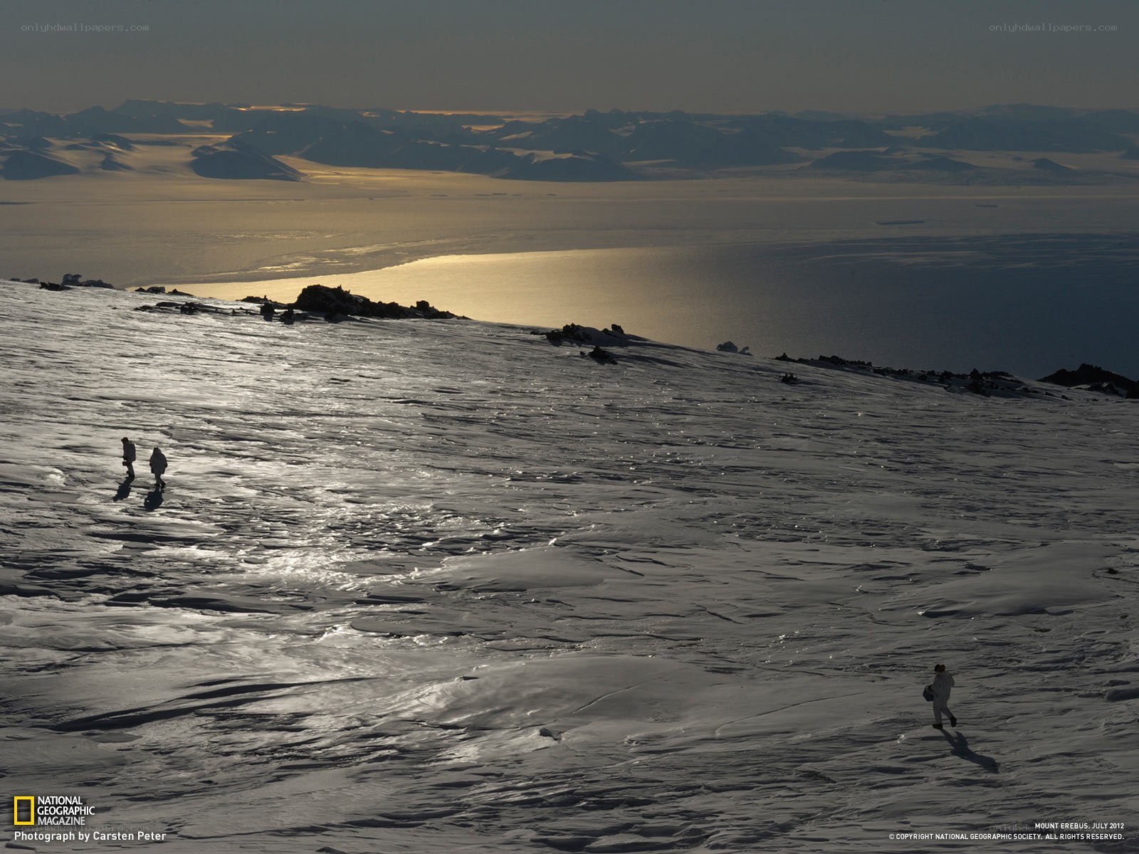 Explorers on Mount Erebus